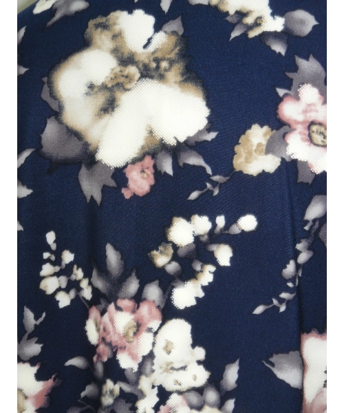 Bluzka typu woda z rękawkiem kimono - pastelowe kwiaty